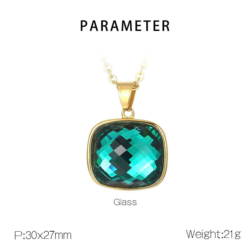 Elegant High Sense Square Multicolor Retro Pendants