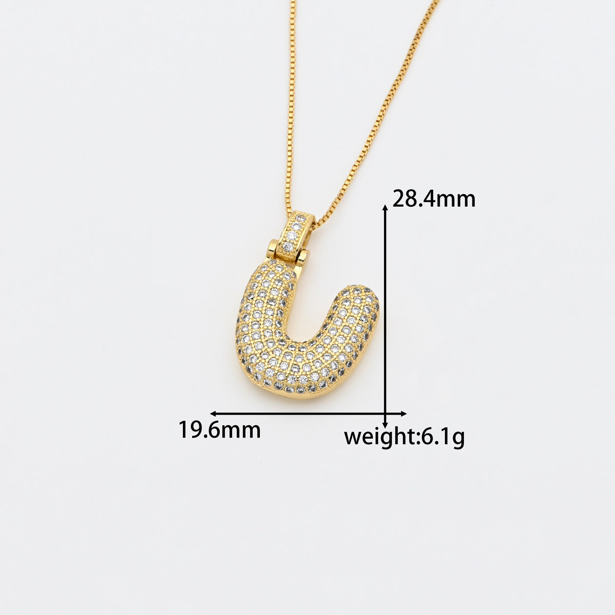 Micro Inlay Hip Hop Letters English Pendant