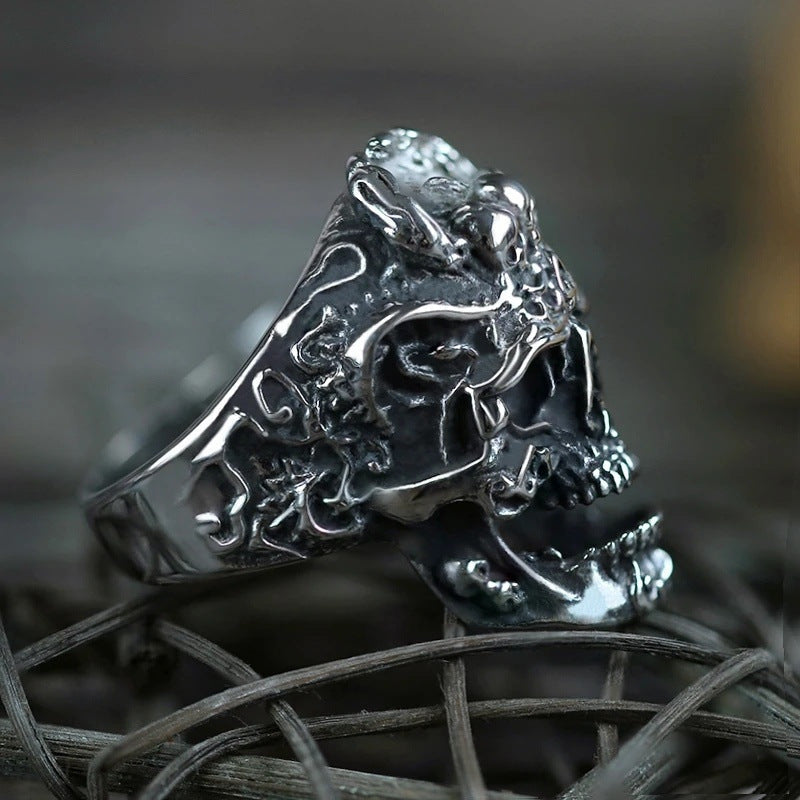 Skull Male Rock Gothic Punk Gift Ring