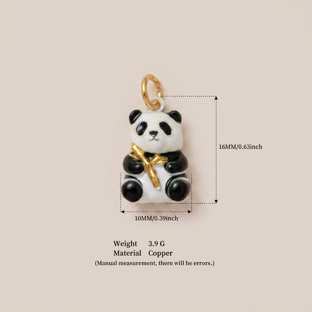 Animal Park Series Lion Dripping Oil Painted Pendants