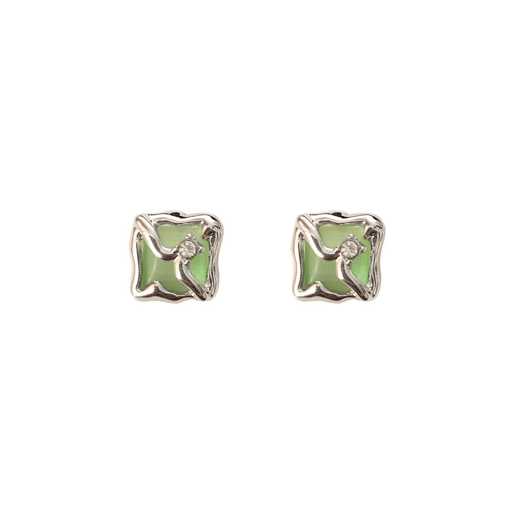 Sier Needle Asymmetric Cross Style Temperament Ear Clip Cold Earrings