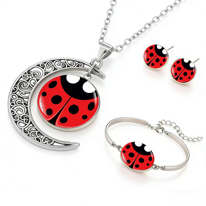Time Stone Moon Peripheral Personalized Ear Three-piece Bracelets