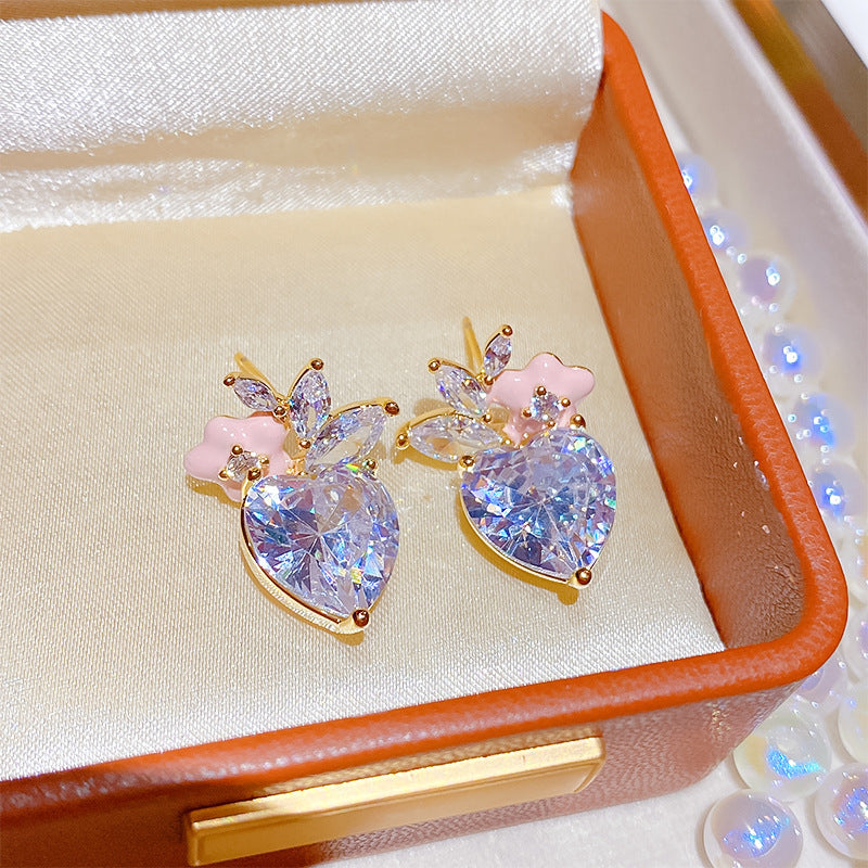 Flower Collection Real Gold Plating Quality Sweet Earrings