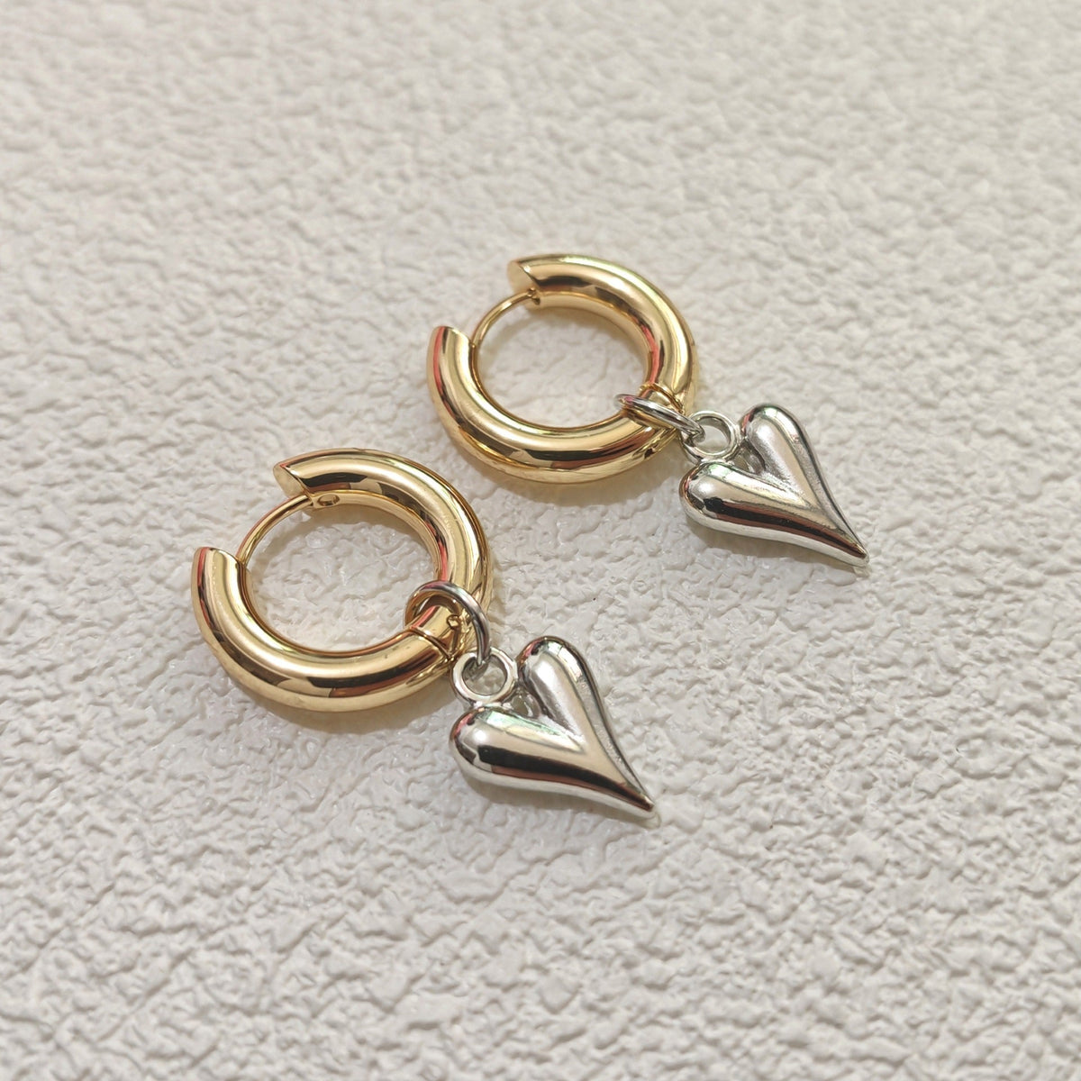 French Sweet Fashion Ear Detachable Trend Small Love Earrings