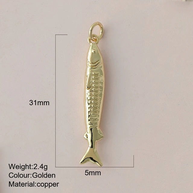Color Enamel Fish Copper Drop Oil Pendant