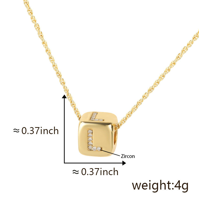 Clavicle Chain Three-dimensional English Letter Does Not Pendants