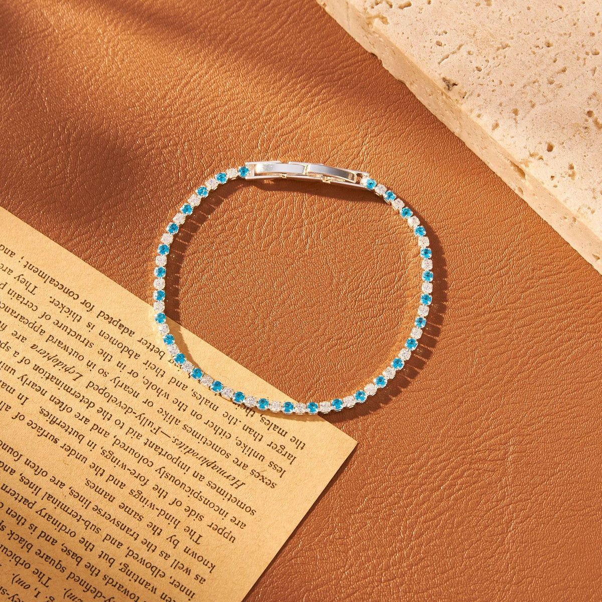 Color Zircon Matching Cool Feeling Exquisite White Bracelets