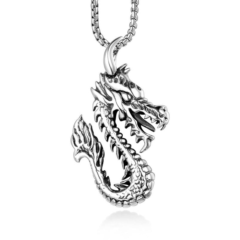 Men's Viking Boat Anchor Titanium Steel Vintage Stainless Necklace