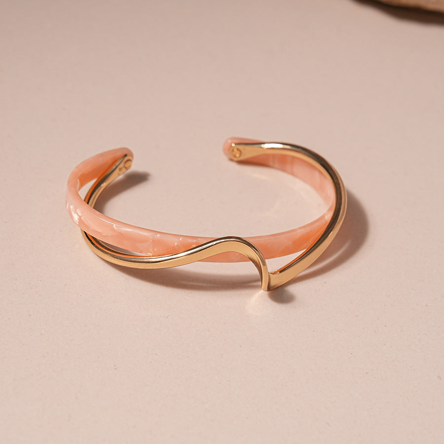 Acrylic Blooming Round Atmospheric Commute Minimalist Niche Bracelet