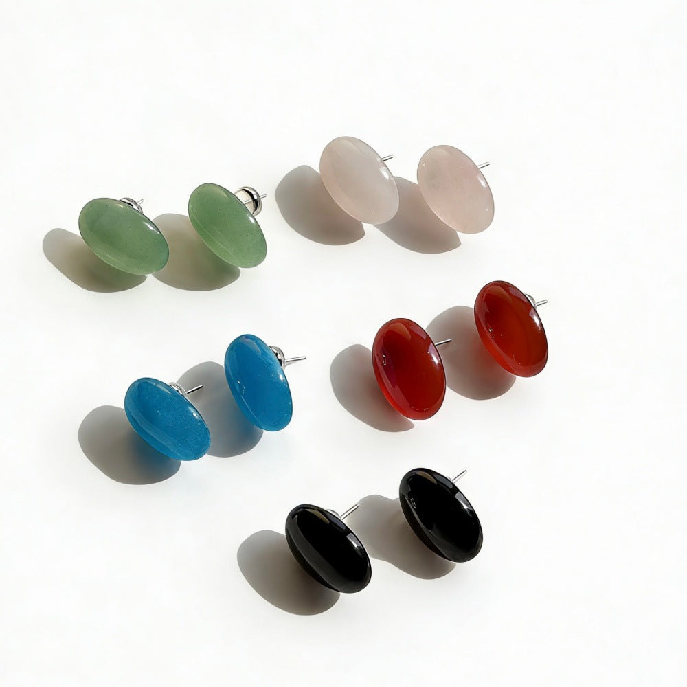 Women's Simple Dopamine Color Matching Candy Steamed Bread Beads Natural Rings