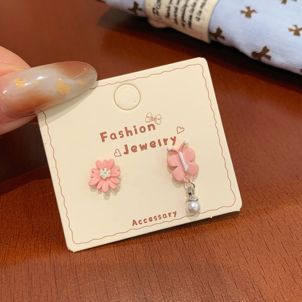 Colorful Fruit Cat Female Sier Needle Cartoon Cute Sweet Design Rings