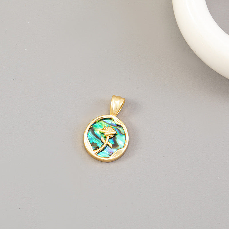 Color Retaining Fritillary Baroque Colorful Clover Pendant