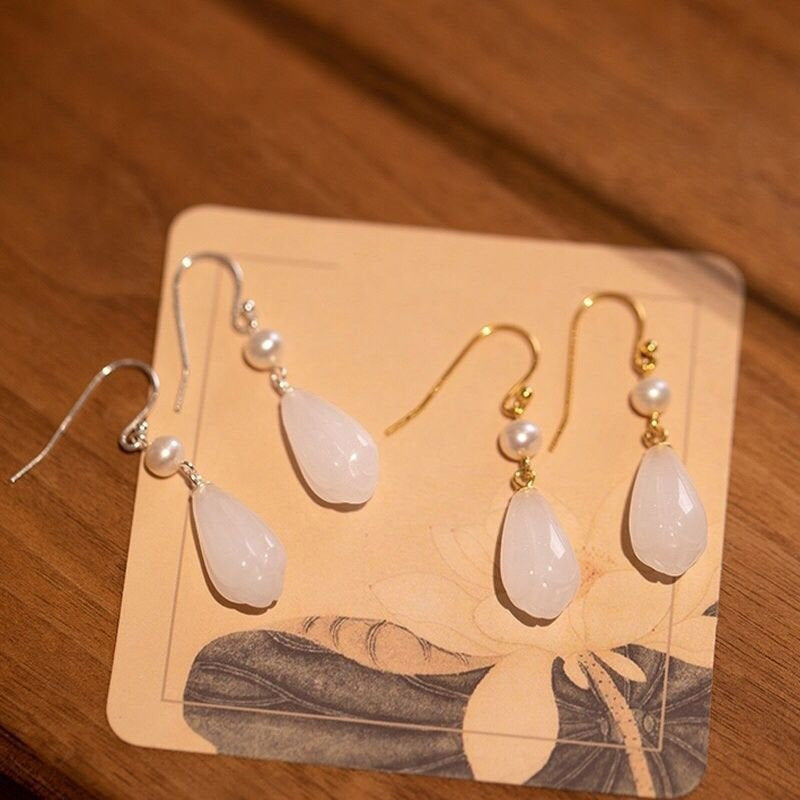 Chinese Style Magnolia Retro Premium Ancient Han Clothing Cheongsam Ear Rings