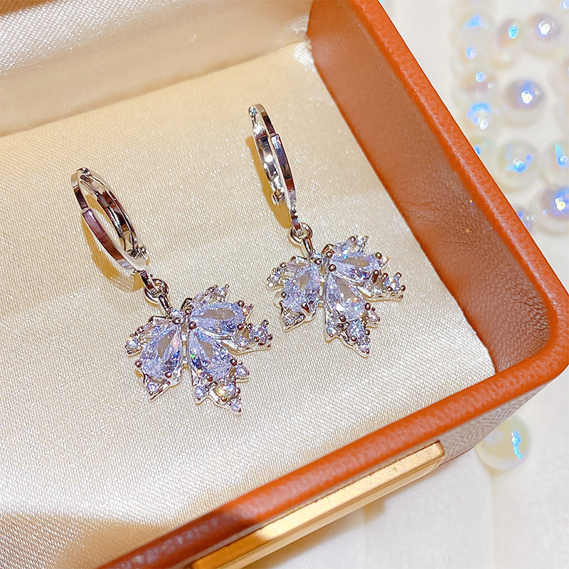 Flower Collection Real Gold Plating Quality Sweet Earrings
