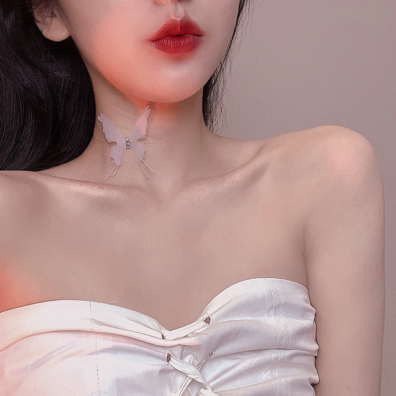 Women's Korean Elegant Butterfly Clavicle Chain Niche Necklaces