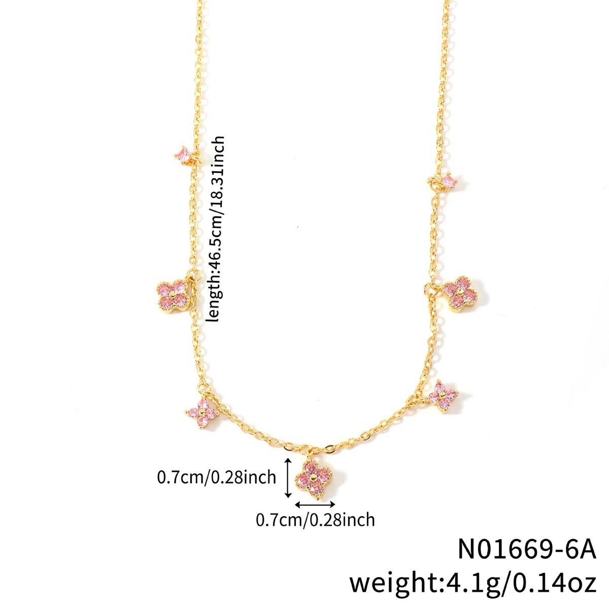 Flower-shaped Clavicle Chain Fashion Inlaid Zirconium Design Birthday Pendant