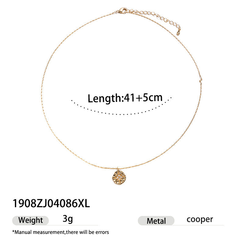 Women's Emerald Zircon Inlaid High-grade Light Luxury Elegant Necklace