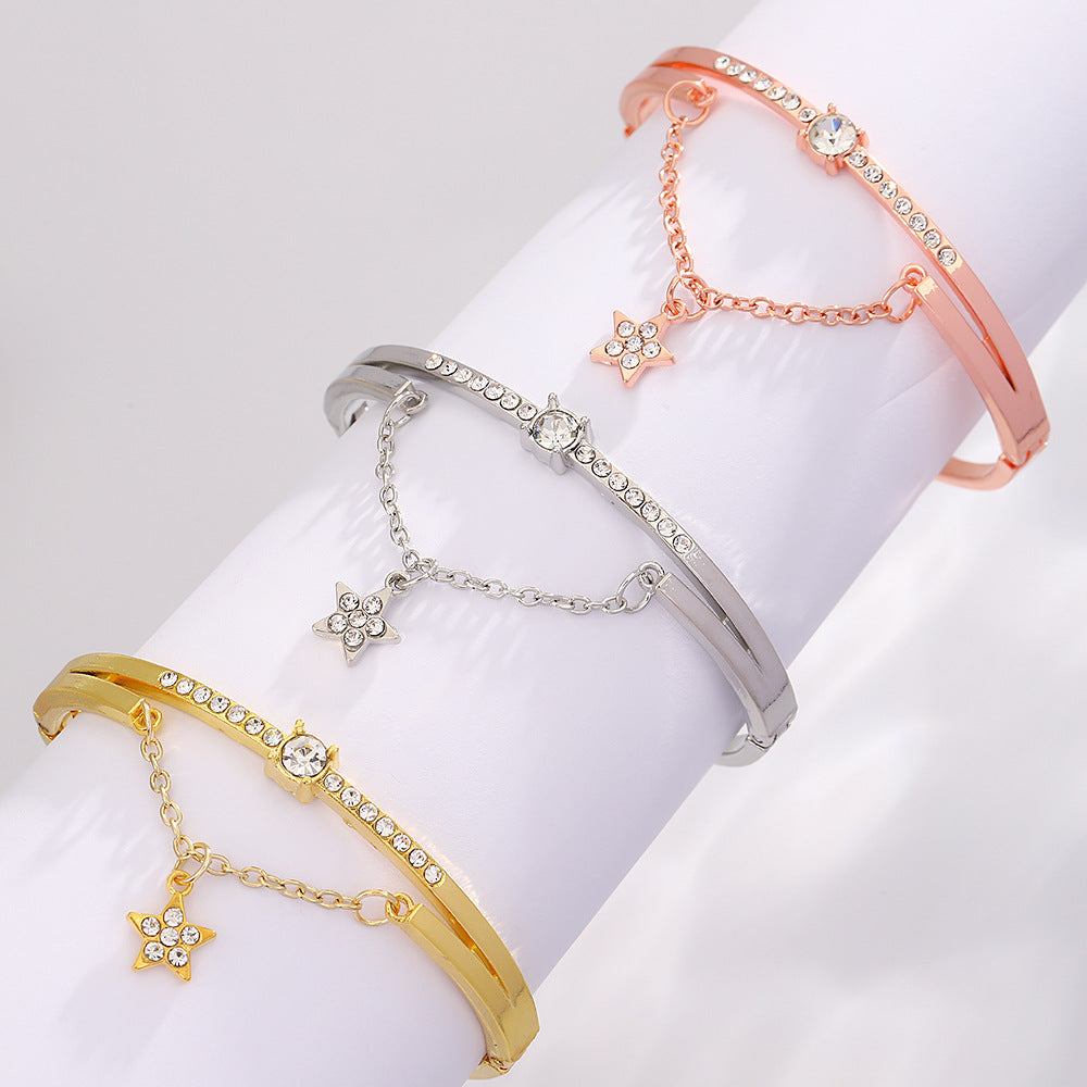 Diamond Female French Style Cold Rose Bracelet