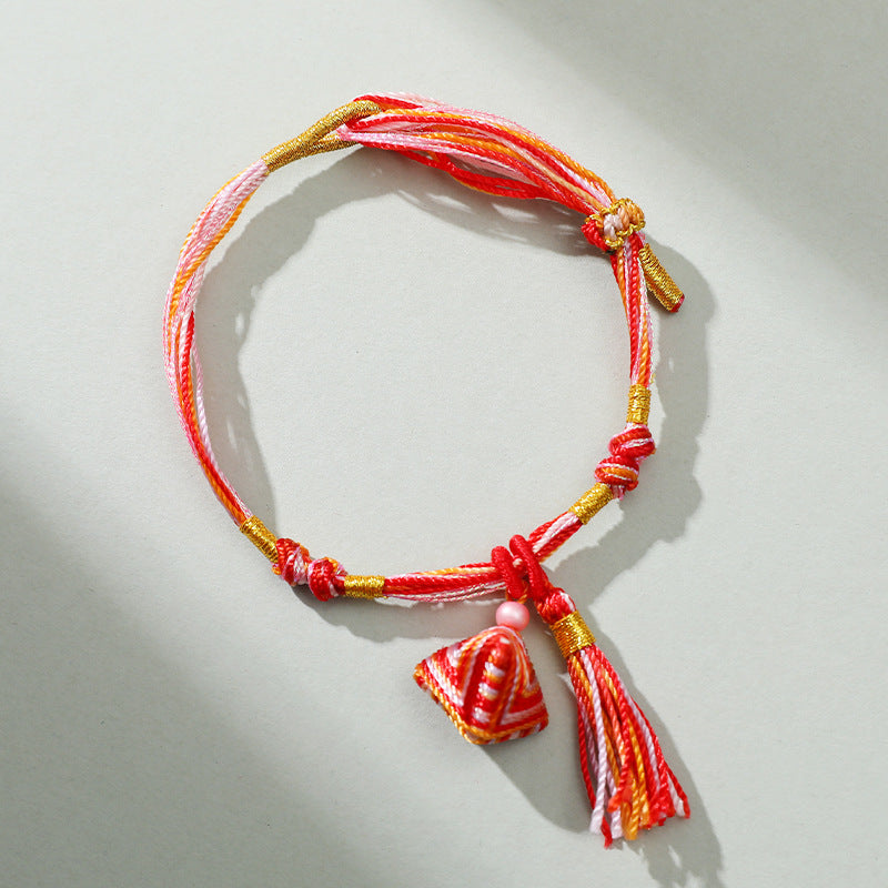 Dragon Boat Festival Colorful Rope Carrying Strap Handmade Braided Adult Bracelet