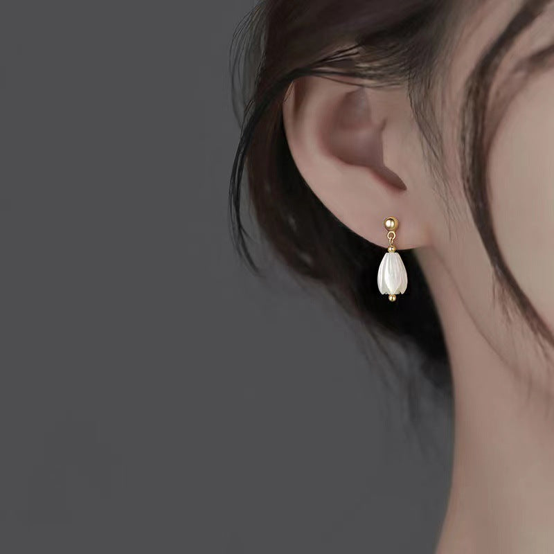 Women's Chinese Style Gardenia For Mori Design Retro High-grade Earrings