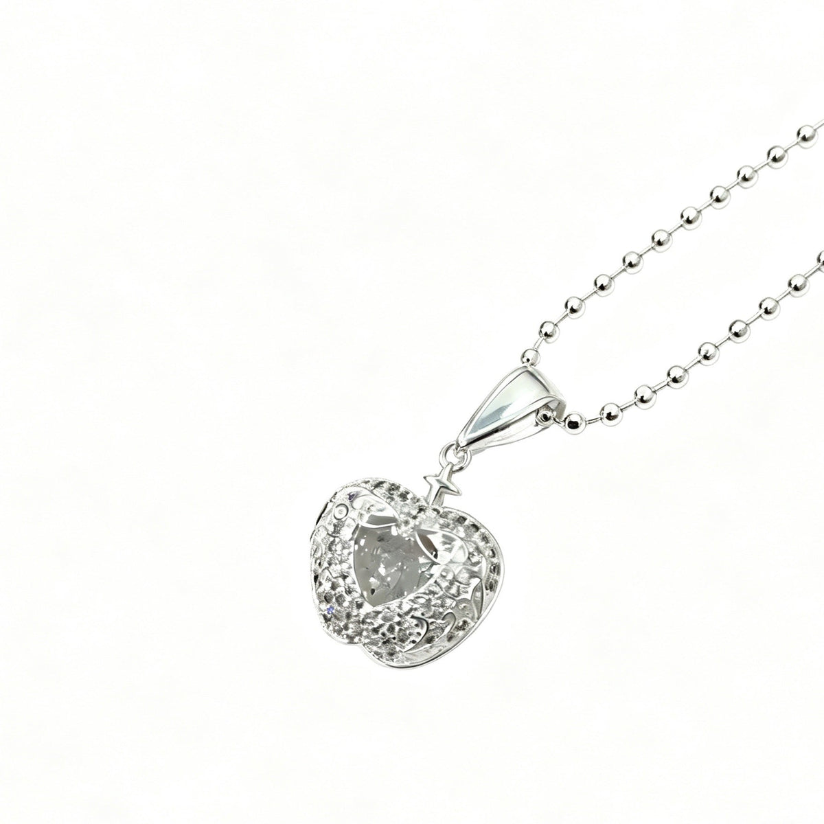 Sier Apple Shiny Diamond Special Interest Light Luxury Necklace