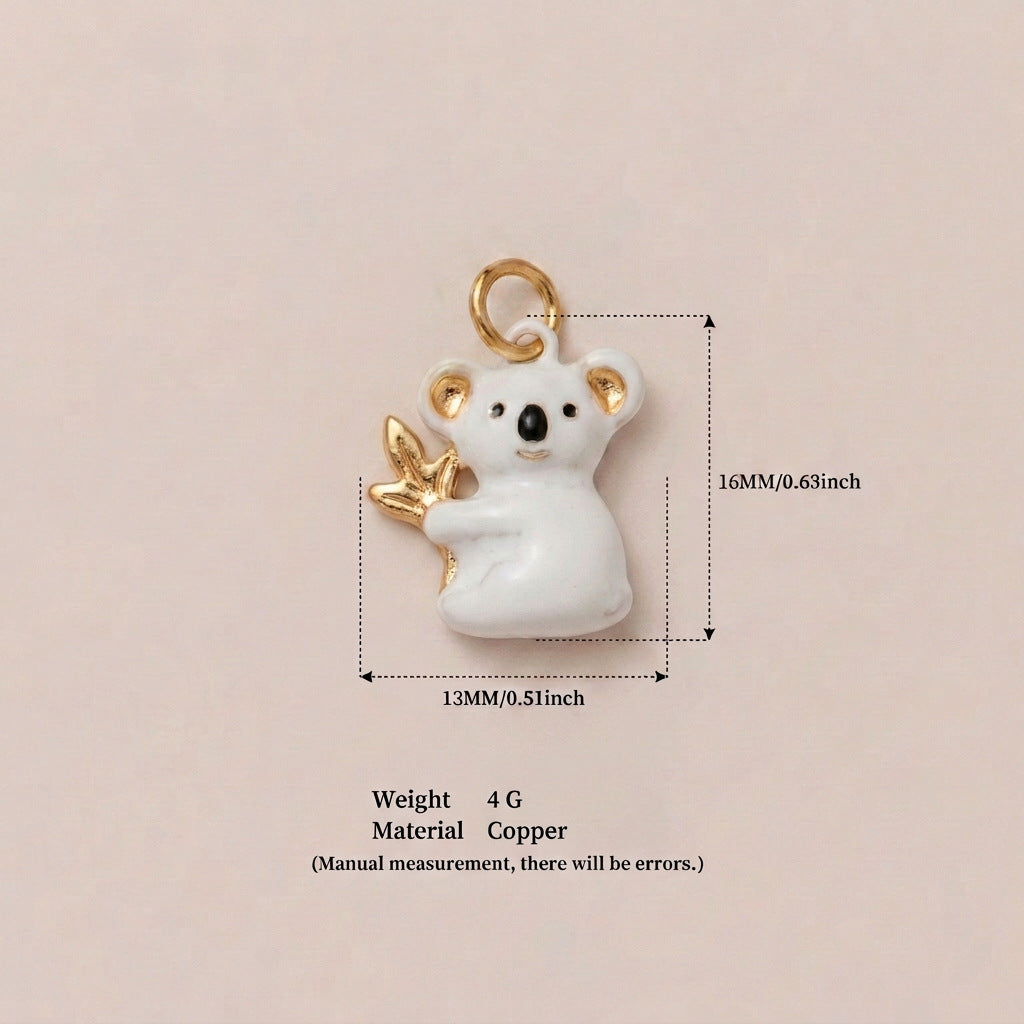 Animal Park Series Lion Dripping Oil Painted Pendants