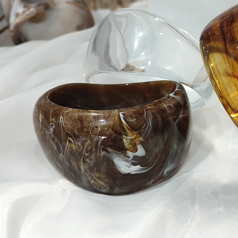 Broken Wave Wide Version Resin Elastic Bracelets