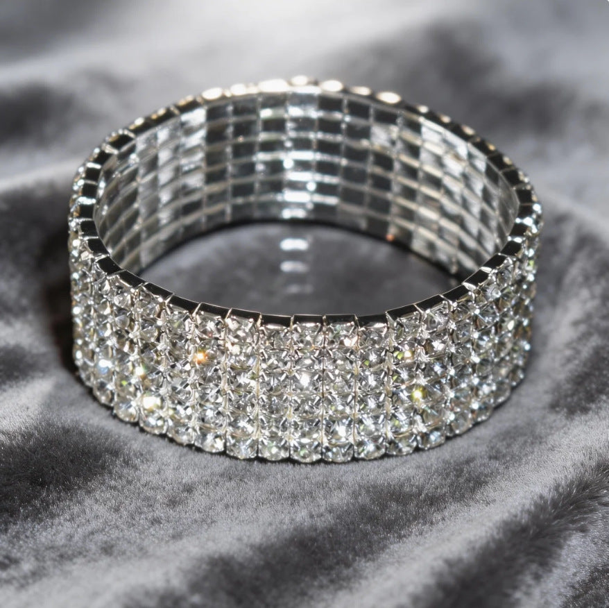 Fashion Bridal Zircon Shiny Rhinestone Wedding Formal Bracelets