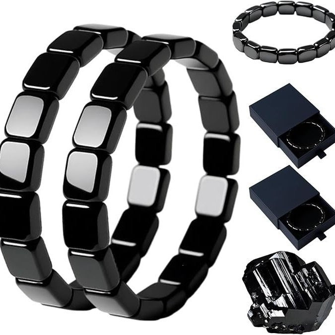 Women's & Men's Hematite Haematite Stretch Square Beaded Fashion Bracelet