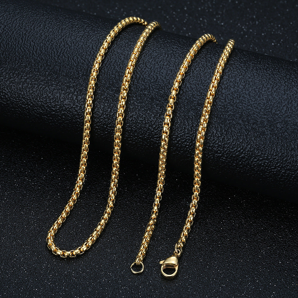 Titanium Steel Gold-plated Diamond Eye Of Pendants