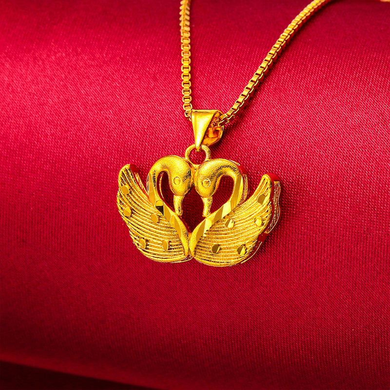 Women's Gold Craft Hollow Goose For Alluvial Pendants