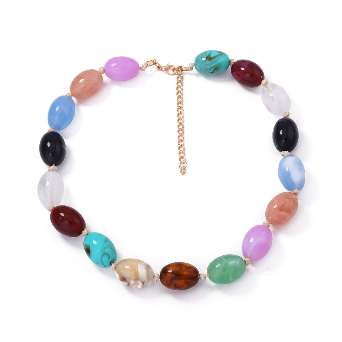 Women's Personalized Trendy High Profile Fashion Casual Optional Beaded Knotted Necklace