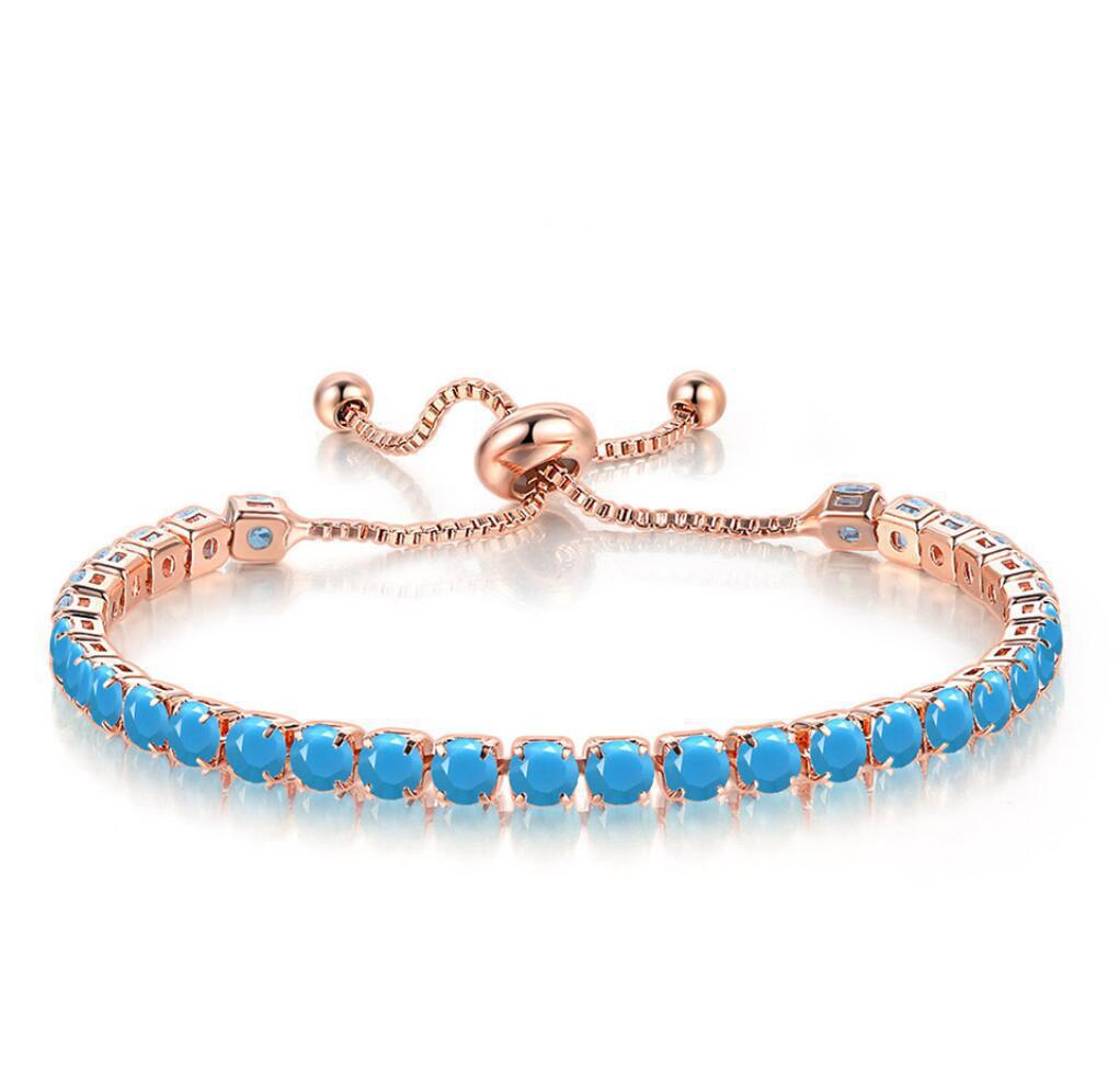 Full Diamond Adjustable Popular Round Zircon Bracelets