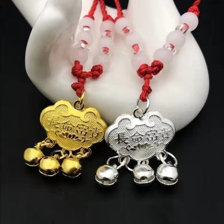 Longevity Lock Female Safe Trip Sier Necklaces
