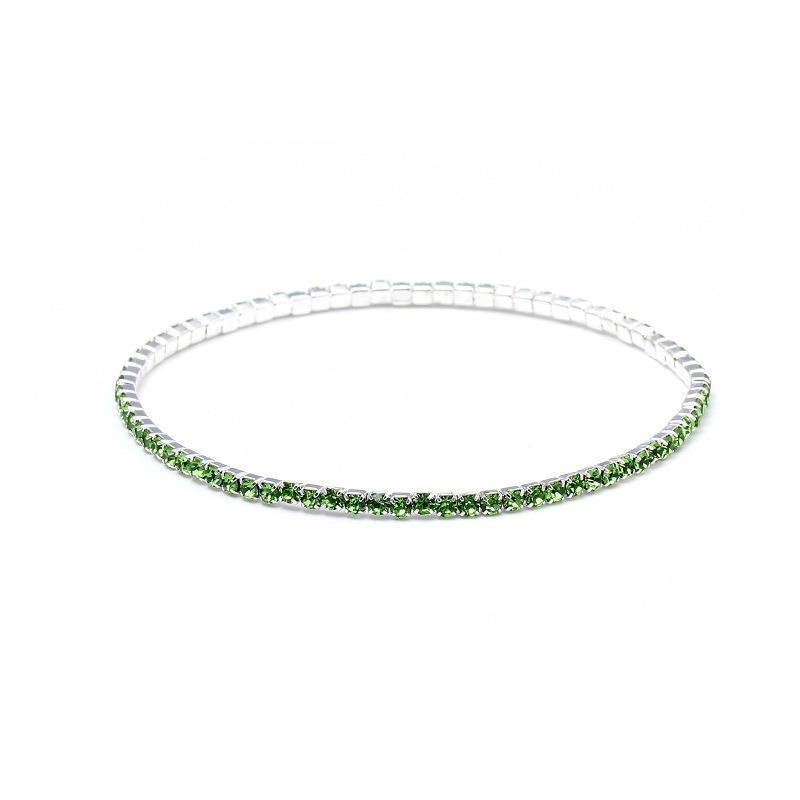 Rhinestone Stretch Bridal Korean Single Row Bracelet