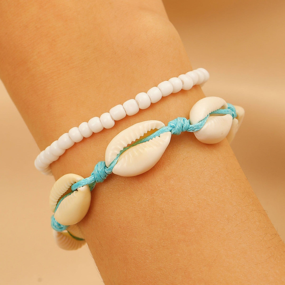 Summer Ocean Style Cartoon Shell Female Bohemian Woven Turtle Jewelry Set