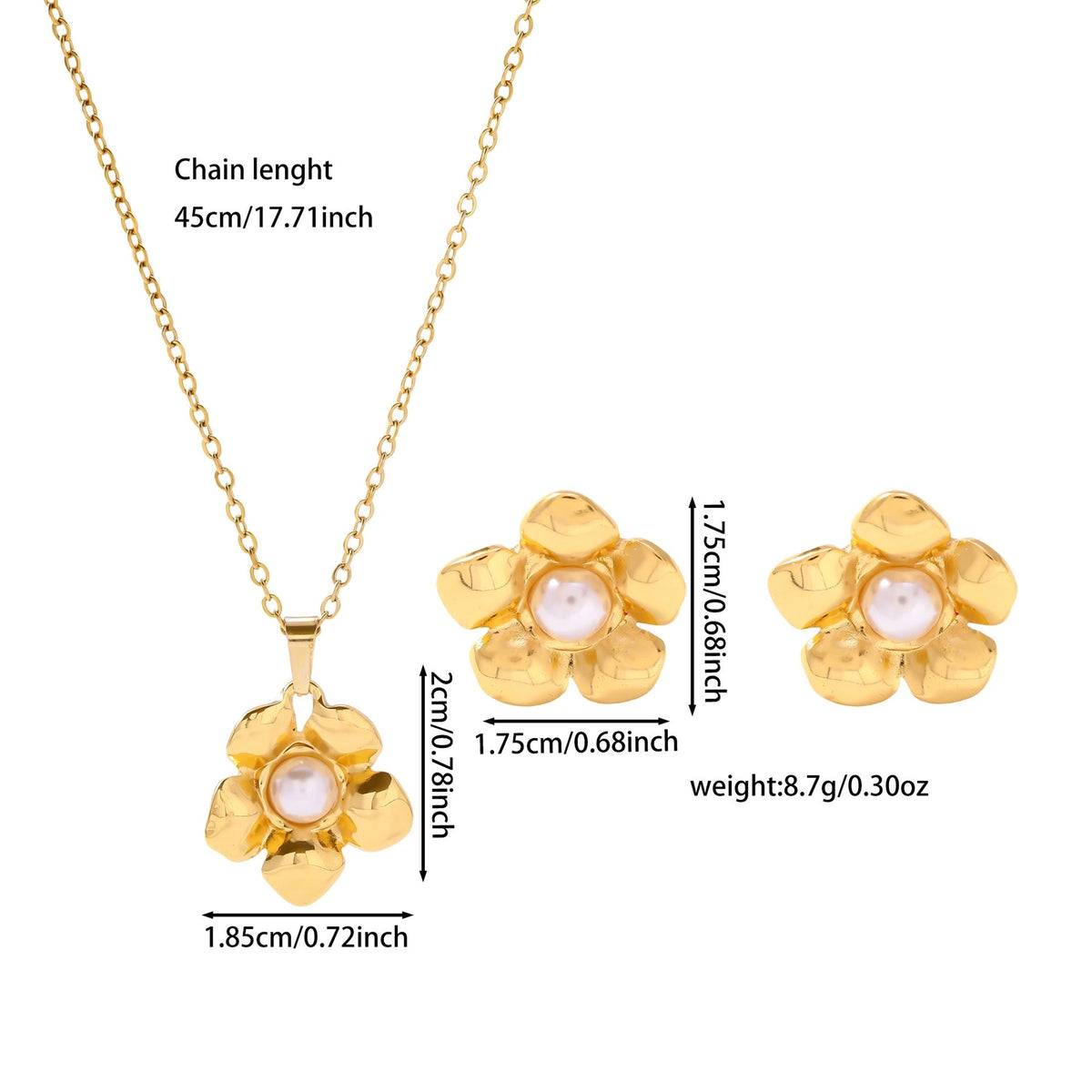 Women's French Stainless Steel Suite Light Luxury High-grade Jewelry Set