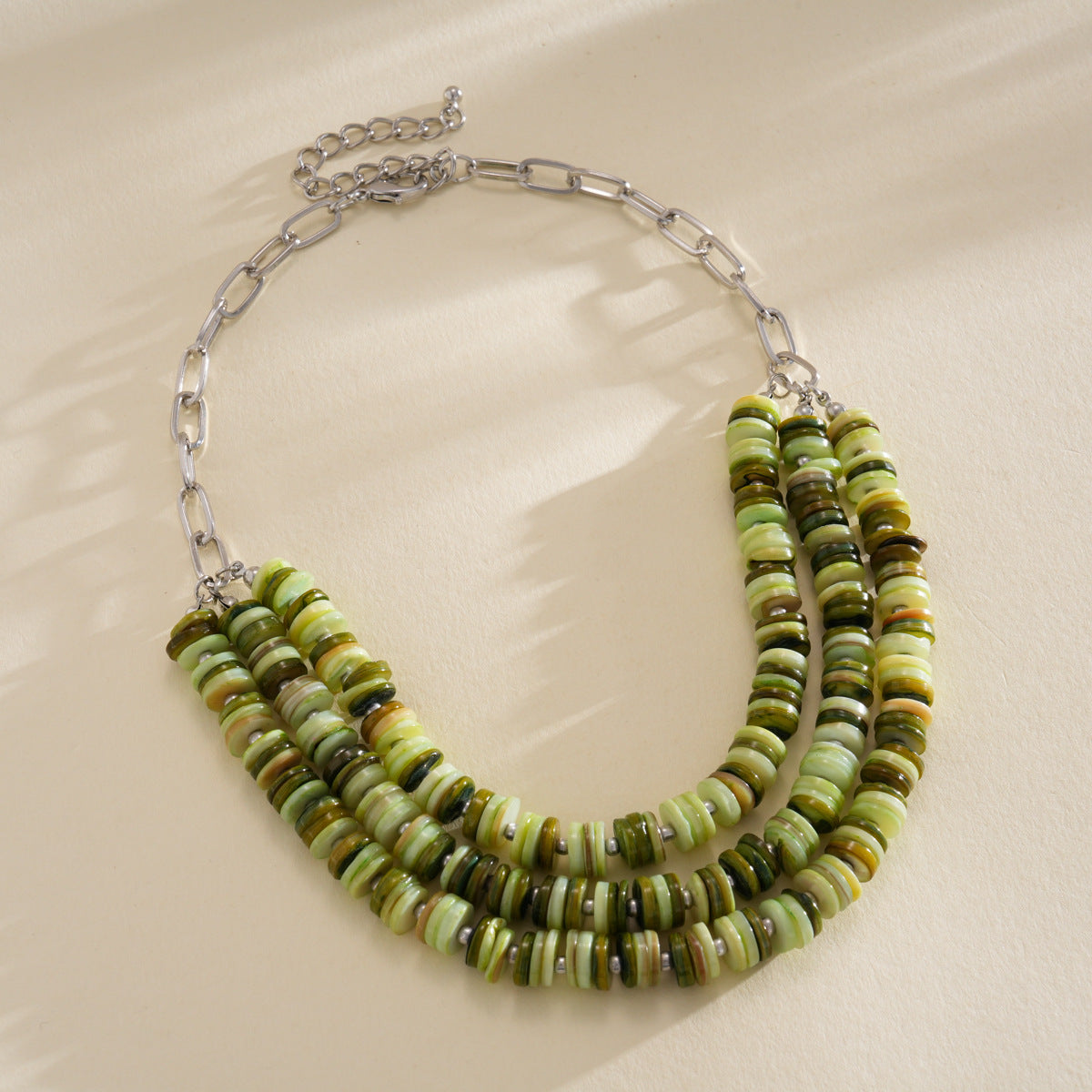 Acrylic Beaded Love Fashion Trend Clavicle Chain Vacation Jewelry Set