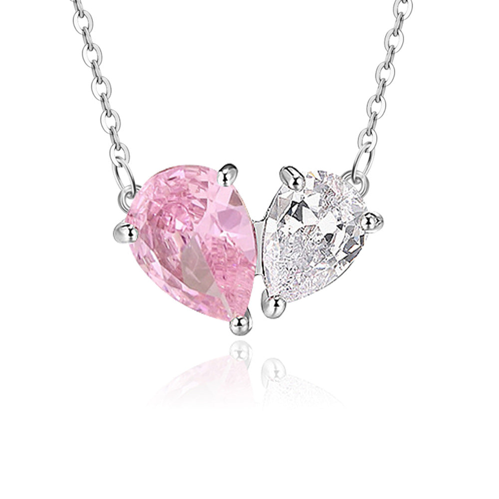 Women's Suit Zircon Heart-shaped Ear Design High-grade Jewelry Set