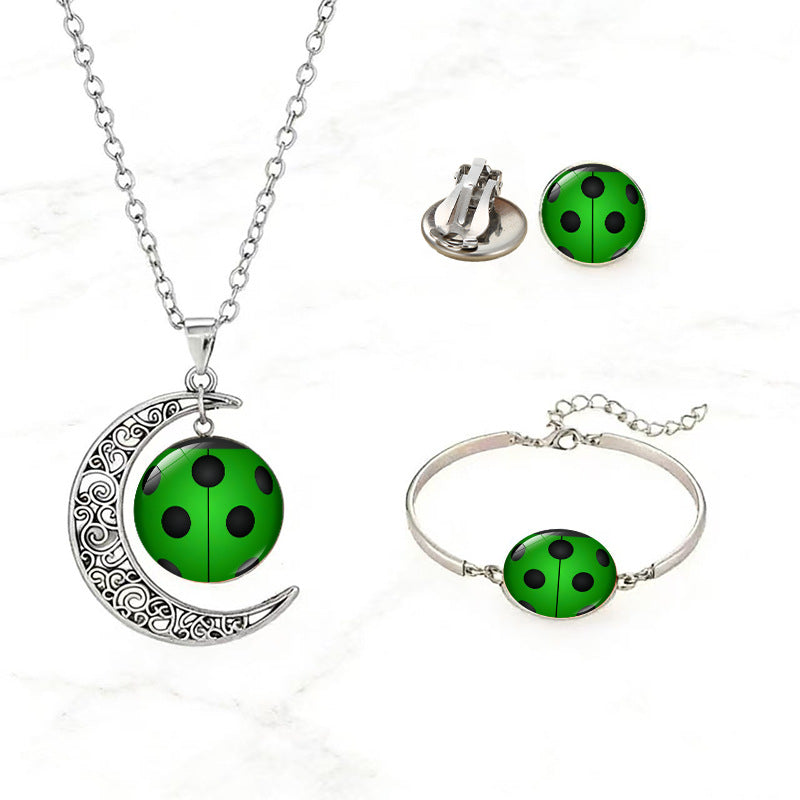 Time Stone Moon Peripheral Personalized Ear Three-piece Bracelets