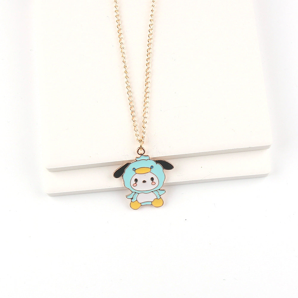 Cute Cartoon Simple Clow Oil Dripping Necklaces