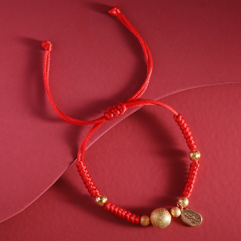 Red Rope Original Lucky Beads Ethnic Bracelet