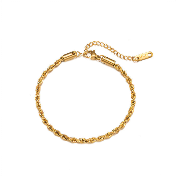 Steel High-grade Four-leaf Clover Female Simple Bracelets
