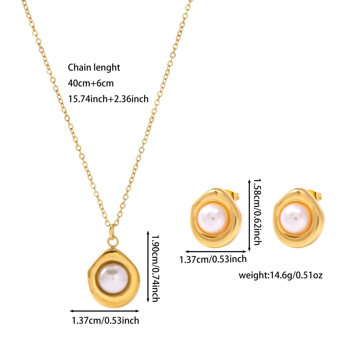 Women's French Stainless Steel Suite Light Luxury High-grade Jewelry Set