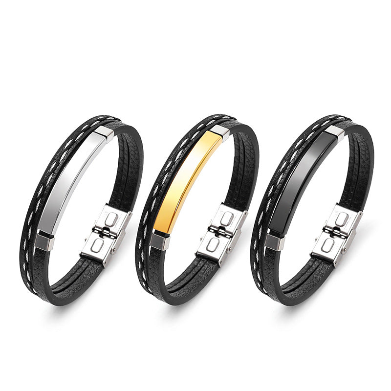 Simple Versatile Creative Titanium Steel Couple Korean Fashion Personality Hand Bracelets