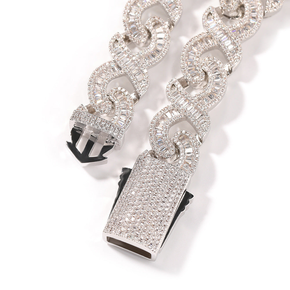Fashion Personality Jeweled Cuban Link Chain Necklaces