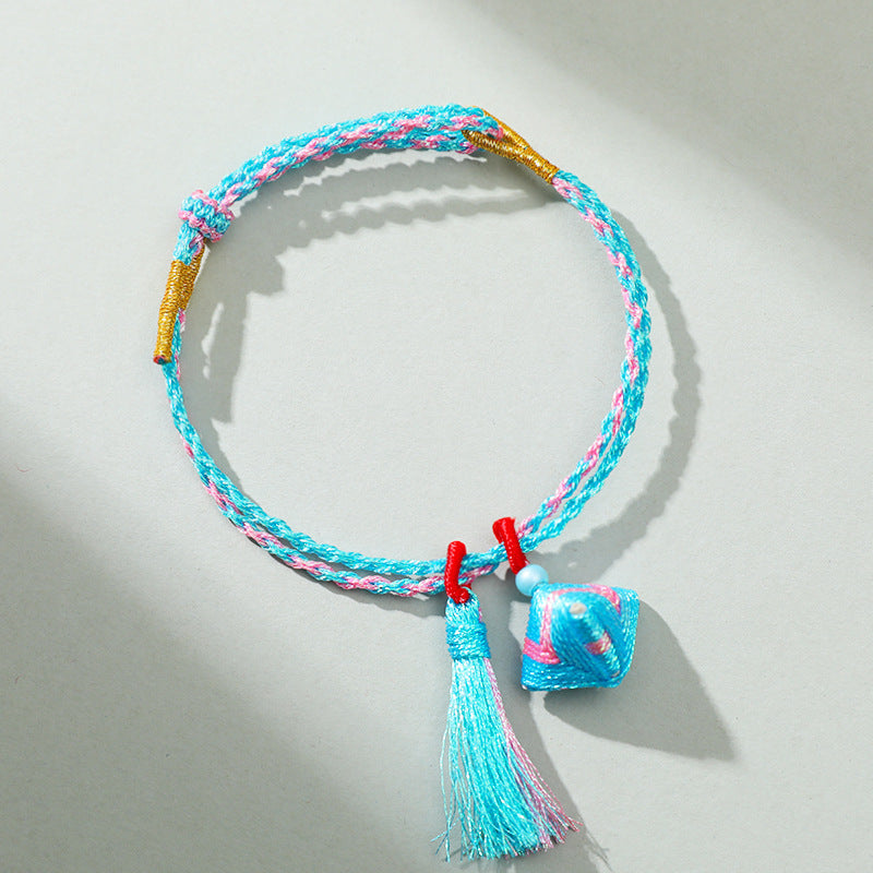 Dragon Boat Festival Colorful Rope Carrying Strap Handmade Braided Adult Bracelet