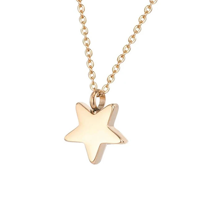 Five-pointed Star Shaped Can Open Cremains Pendant