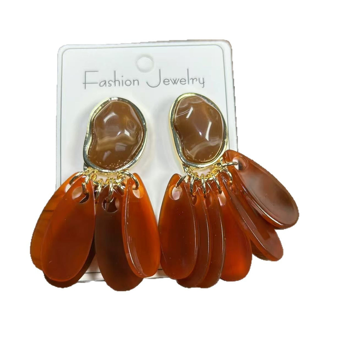 Oversized Flower Geometric Resin High-grade Fashion Earrings