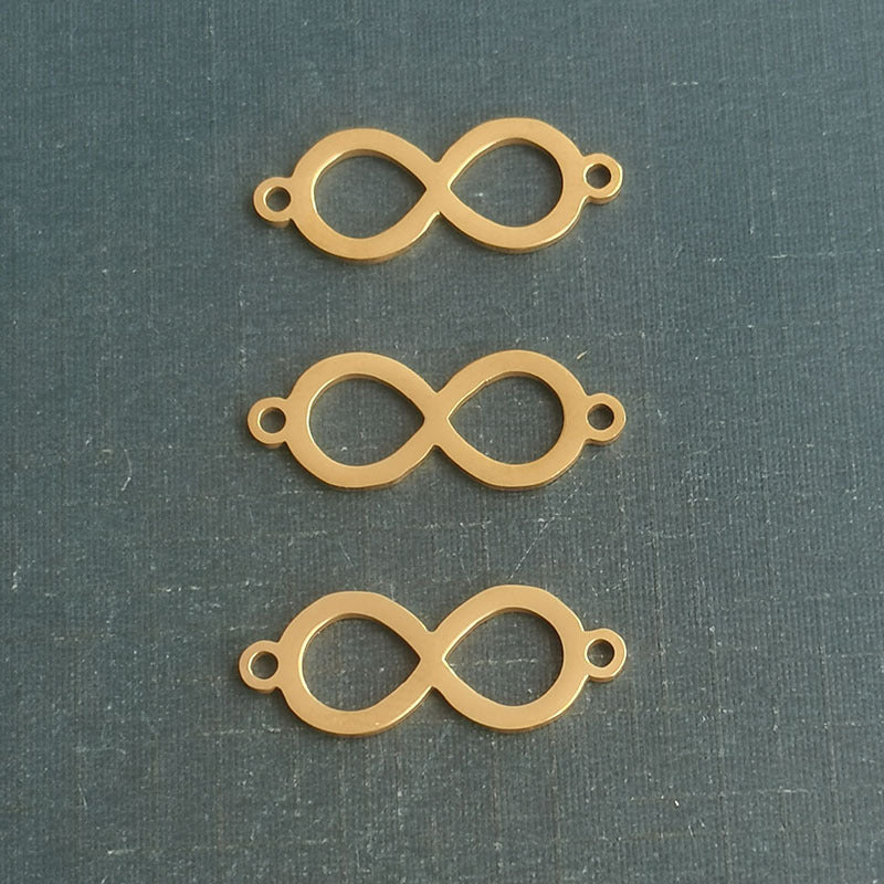 Mirror Stainless Steel Infinite Double Connector Pendant